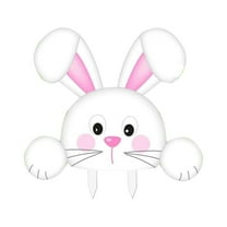 Easter Garden Decorations Easter Bunny Yard Stakes Sign Metal Bunny Egg Garden Stake for Outdoor Easter Holiday Home Yard Sign Decor c-D