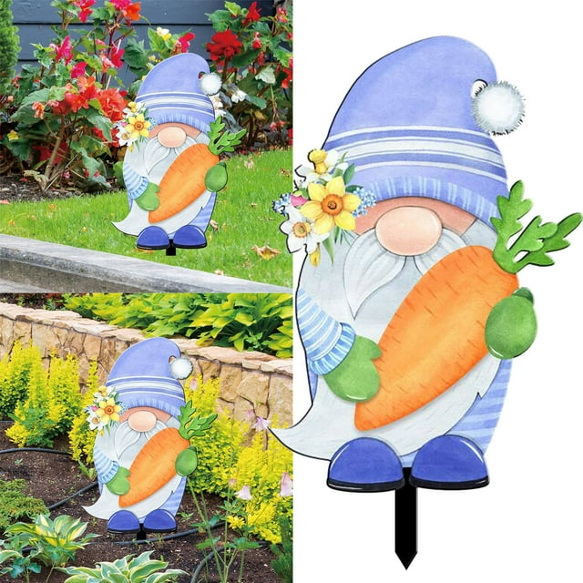 Easter Garden Decorations Easter Egg Gnome Rabbit Ground Insert