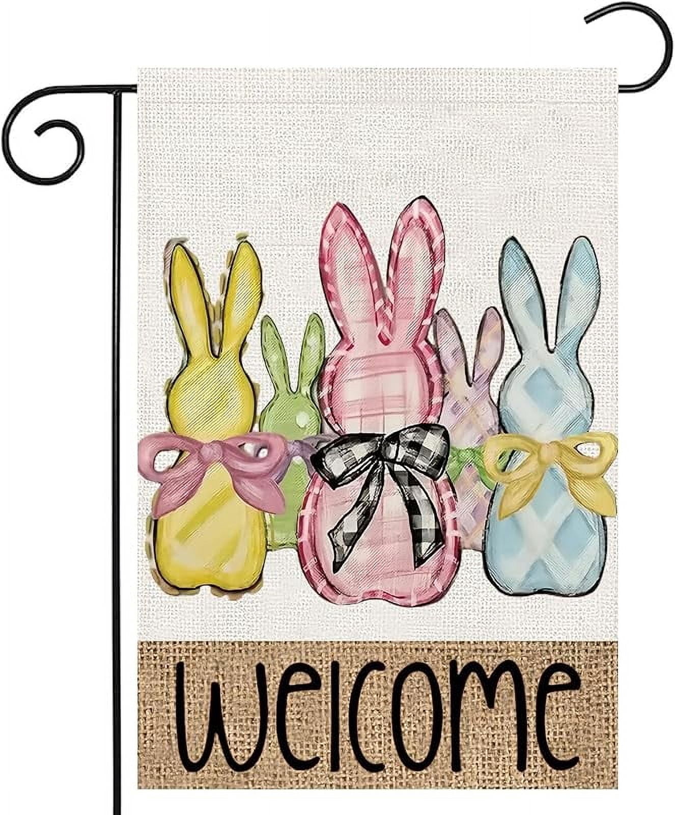 Easter Garden Flag 12x18 Inch Vertical Double Sided, Welcome Easter ...