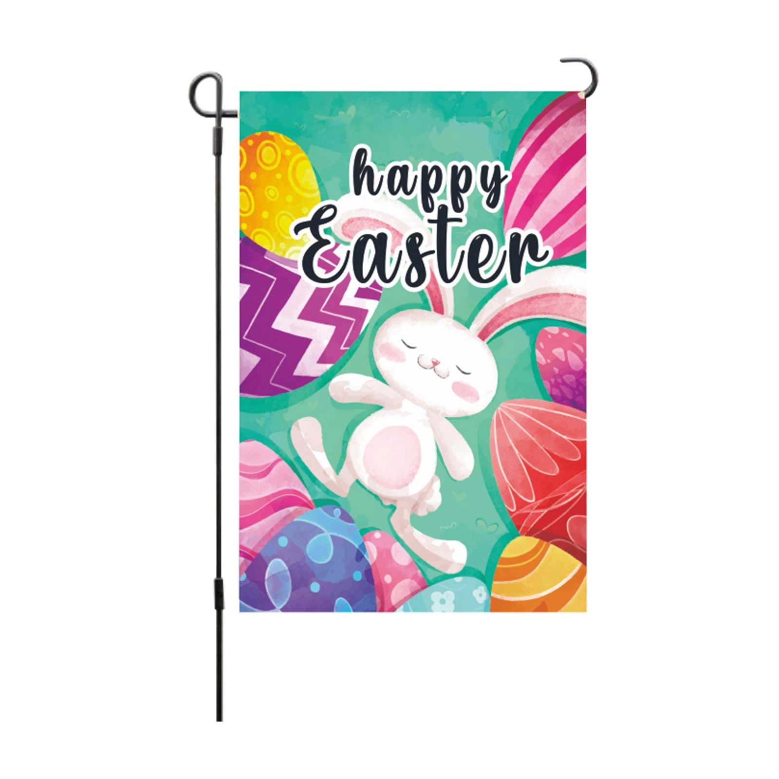 68LDROOTER „He Is Risen“ Oster-Gartenflagge – Doppelseitig – 71,1x101,6cm + 30,5x45,7cm – Wetterfest – Für Garten & Haus