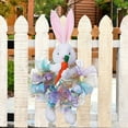 thumbnail image 1 of Easter Garland Bunny Decor Easter Front Door Wreath Easter Dolls Wreath Spring Easter Decorations With Ribbon For Door Walls Home Decoration Spring Garland, 1 of 9