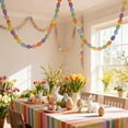 thumbnail image 1 of Easter Garland, Colorful Plastic Egg Garland for Front Door Decor, Spring Easter Decoration with Spotted Eggs, Indoor Outdoor Hanging Decor, 1 of 9