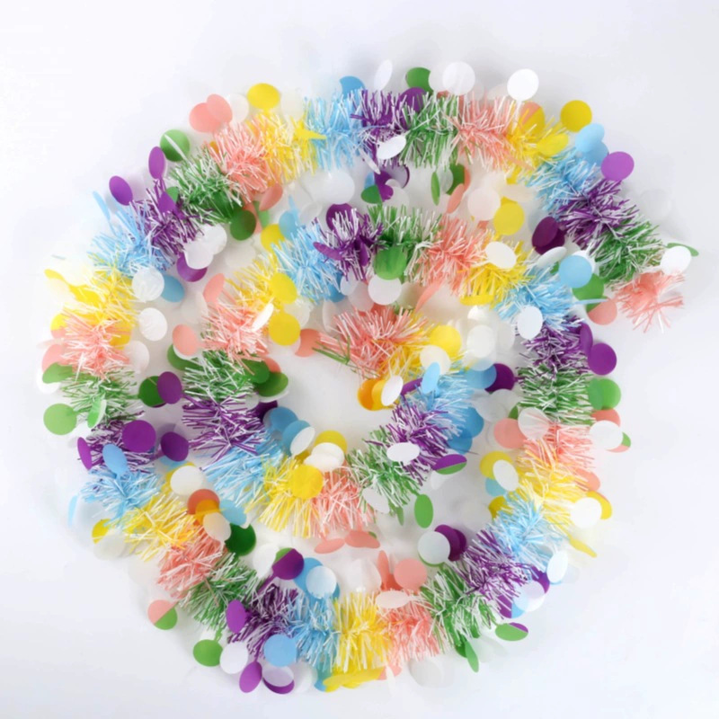 Spring Tree Garland Easter Garland Decor,6.6Ft Glitter Tinsel Spring Garland Decorations ...