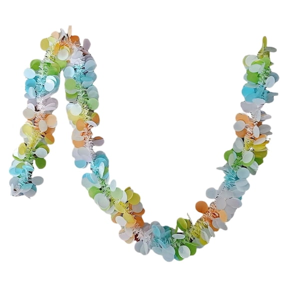 Easter Garlands - Spring Garland with Hanging Glitter Streamers for Easter Day, Spring Themed Parties, Classroom Decorations (79X3In) Green1