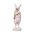 thumbnail image 1 of Easter Gentleman Style Resin Bunny Figurine, Dressed Rabbit Decorative Ornament with Bow Tie for Tabletop, Living Room, Pastoral and Spring Easter Festival Decoration, 1 of 6