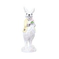thumbnail image 1 of Easter Gentleman Style Resin Bunny Figurine, Dressed Rabbit Decorative Ornament with Bow Tie for Tabletop, Living Room, Pastoral and Spring Easter Festival Decoration, 1 of 7