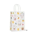 thumbnail image 1 of Easter Gift Bags Bunny Paper Treat Bags with Handles Easter Spring Bunny Egg Chick Candy Pouches for Holiday Party Gift Wrapping (F), 1 of 6