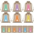 thumbnail image 1 of Easter Gift Bags for Kids,24pcs Burlap Gift Bags with Drawstring Bunny Tails,Easter Candy Bags for Kids,Burlap Drawstring Gift Bag,Treat Bag Pouch for Wedding Baby Shower Party Favor Supply, 1 of 9