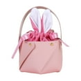 thumbnail image 1 of Easter Gift Bags, Rabbits Ears Leather Bucket with Soft Velvet Liner, 5.51x3.94 Inch Detachable Pink Yellow Blue, Easter Party Decorations and Children's Treat, 1 of 6