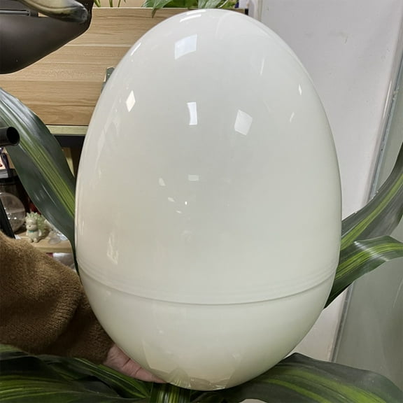 Easter Gift Box Egg Shaped Storage Organizer White Plastic Decorative Container for Toy Storage Holiday Party Decor and Home Organization