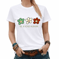 thumbnail image 1 of Easter Gift Hello Spring Floral Wreath Graphic Tees Womans Tshirt Black/White S-5XL Tops, 1 of 4