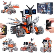 Easter Gift Top Pick | 5-in-1 Egg-Hunting Transformer Smart Programmable Robot With Leg0-technic Building Toy