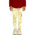 thumbnail image 1 of Easter Girls Print Leggings Stretchy Athletic Full Length Casual Pants for Toddlers Kids Light Yellow 3 Years-4 Years, 1 of 5