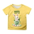 thumbnail image 1 of Easter Girls Short Sleeve Printed T Shirt Top Casual Shirt Big Girls Fashion Outfits Kids Plain Shirts, 1 of 4
