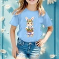 thumbnail image 1 of Easter Girls T-Shirt Cute Bunny Short Sleeve Printed T Shirt Christian Faith Kids Toddler T-Shirt Size 4T, 1 of 4