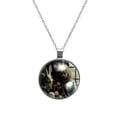 thumbnail image 1 of Easter Glass Design Circular Pendant Necklace, 1 of 5