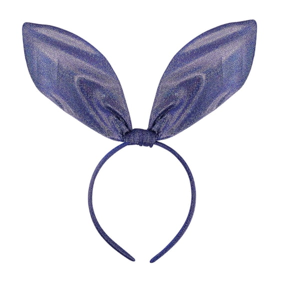 Easter Glittery Large Bunny Ear Headband Sparkly Fabric Party Hair Accessory For Kids & Adults