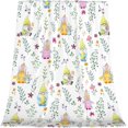 thumbnail image 1 of Easter Gnome and Flower Throw Blanket Spring Cute Easter Egg Lightweight Soft Cozy Flannel Fleece Blankets for Bed Living Room Bedroom Couch Chair Sofa Travel Easter Gifts 50" x 60", 1 of 1