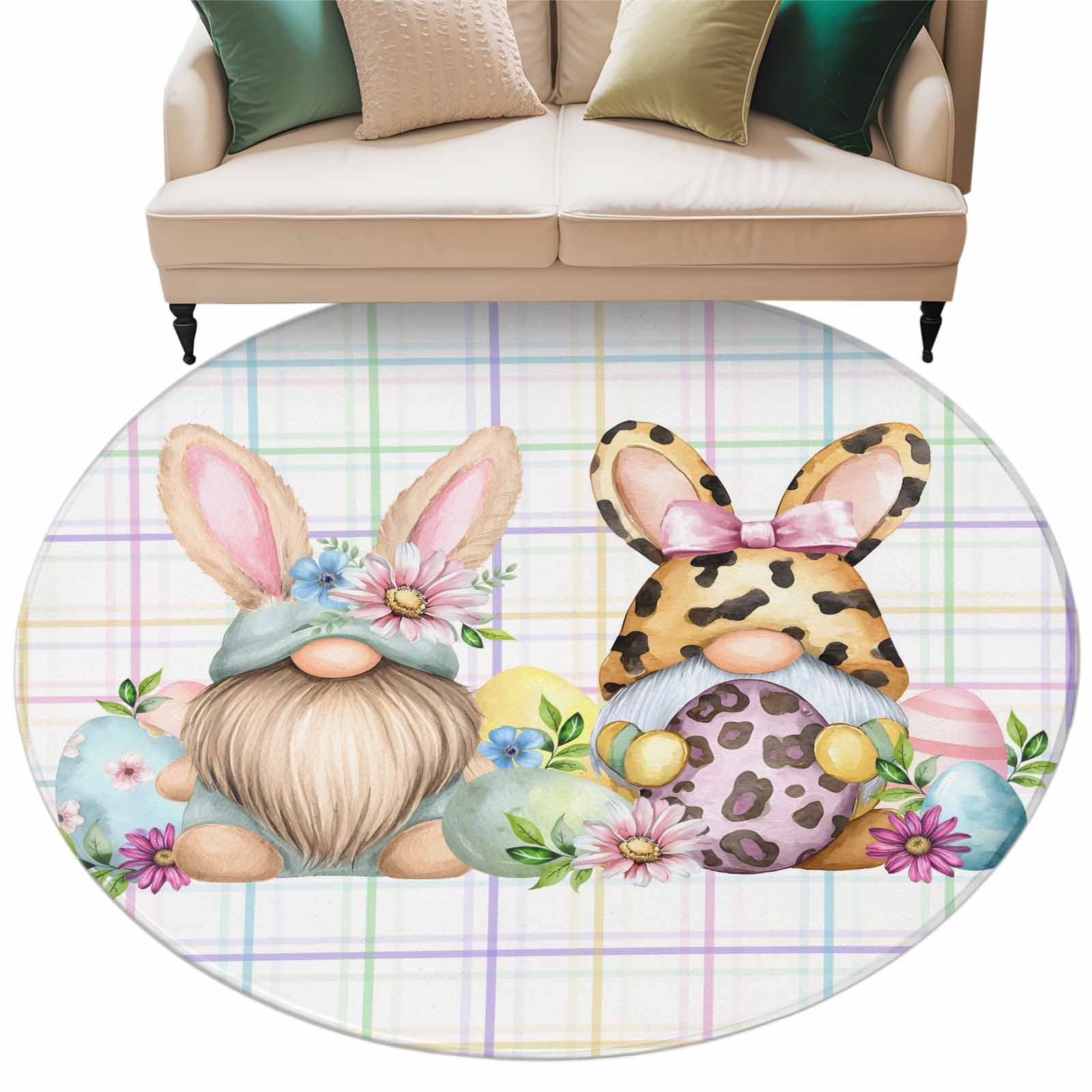 Holiday Gnome Joy Round Carpet NCU0TD1278 main image 1