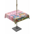 thumbnail image 1 of Easter Gnomes Bunnies Outdoor Tablecloth - 54x54 Inch Square Dining Table Cover, Spring Easter Eggs Floral Pink Wood Waterproof Outdoor Table Cloth with Umbrella Hole & Zipper for Picnic/Patio/Party, 1 of 7