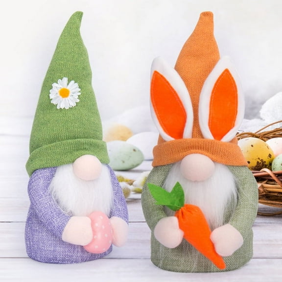 Easter Gnomes Decorations , 2 Pack Easter Rabbit Household Decor Ornaments for Mom