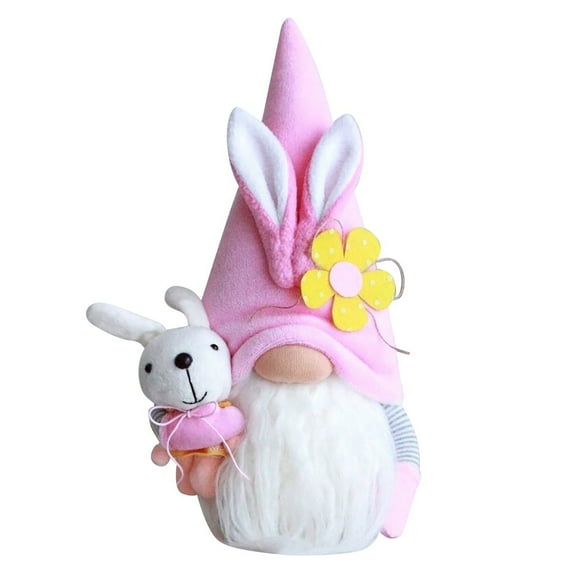 Easter Gnomes Decorations Bunny Spring Rabbit Plush Scandinavian Faceless Dwarf Handmade Elf Gift for Table Ornament Home Decor