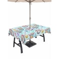 thumbnail image 1 of Easter Gnomes Eggs Outdoor Tablecloth - 60x84 Inch Rectangle Dining Table Cover, Bunny Ears Spring Flowers Country Blue Waterproof Outdoor Table Cloth with Umbrella Hole & Zipper for Picnic/Patio, 1 of 7