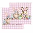 thumbnail image 1 of Easter Gnomes Kitchen Dish Towels for Drying Dishes Set of 2, Eggs Rabbit Spring Daisy Floral Pink Checkered Waffle Weave Microfiber Hand Tea Bathroom Towels Quick Dry & Absorbent Towel 12x12, 1 of 7
