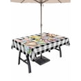 thumbnail image 1 of Easter Gnomes Outdoor Tablecloth - 52x70 Inch Rectangle Dining Table Cover, Eggs Rabbit Ears Spring Daisy Buffalo Plaid Waterproof Outdoor Table Cloth with Umbrella Hole & Zipper for Picnic/Patio, 1 of 7