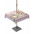 thumbnail image 1 of Easter Gnomes Outdoor Tablecloth - 54x54 Inch Square Dining Table Cover, Eggs Rabbit Spring Daisy Floral Pink Checkered Waterproof Outdoor Table Cloth with Umbrella Hole & Zipper for Picnic/Patio, 1 of 7