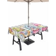 thumbnail image 1 of Easter Gnomes Outdoor Tablecloth - 54x80 Inch Rectangle Dining Table Cover, Spring Floral Eggs Flowers Butterflies Gray Plaid Waterproof Outdoor Table Cloth with Umbrella Hole & Zipper for Patio, 1 of 7