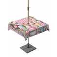 thumbnail image 1 of Easter Gnomes Outdoor Tablecloth - 60x60 Inch Square Dining Table Cover, Colorful Eggs Spring Flowers Branches Pink Waterproof Outdoor Table Cloth with Umbrella Hole & Zipper for Picnic/Patio/Party, 1 of 7