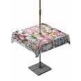 thumbnail image 1 of Easter Gnomes Outdoor Tablecloth - 60x60 Inch Square Dining Table Cover, Pink Blue Eggs Spring Flowers Branches Wooden Waterproof Outdoor Table Cloth with Umbrella Hole & Zipper for Picnic/Patio, 1 of 7