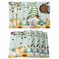 thumbnail image 1 of Easter Gnomes Placemats Set of 6, Spring Watercolor Eggs Flower Wood Grain Teal Placemats for Dining Table, Place Mats for Kitchen Tabletop, Waterproof Wipeable Dining Table Mats Set, 1 of 9