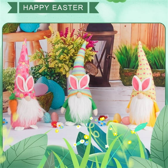 Easter Gnomes Plush Doll Easter Bunny Gnomes Decor, Easter Decorations for The Home Indoor Spring Decor