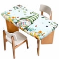 thumbnail image 1 of Easter Gnomes Table Cloths for 6 Foot Rectangle Tables, Spring Watercolor Eggs Country Flower Plant Patio Waterproof Elastic Fitted Tablecloths, Washable Rectangular Table Cover for Camping, 1 of 8
