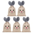 thumbnail image 1 of Easter Goodie Bags 5 Pack, Bunny Rabbit Drawstring Treat Pouches, Reusable Candy Gift Bags for Easter Egg Easter Egg Search Game, Party Favors, Spring Garden Tea Party, Baby Shower Decorations, 1 of 8