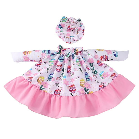 Easter Goose Outfits, 23 inch Porch Goose Clothes, Easter Porch Goose Outfit for 23 Inch Lawn Cement Plastic Goose Statue, Colorful Eggs and Flower Goose Cloth, Outdoor Porch Goose Spring Clothes