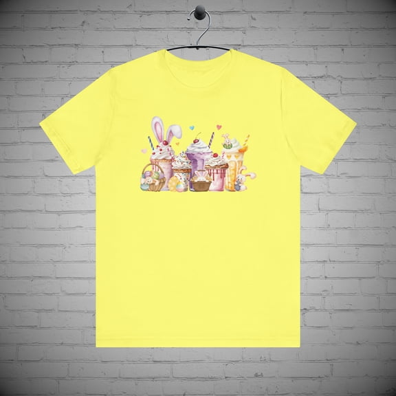 Easter Graphic Milkshake T-Shirt, Easter Egg Bunny Shirt, Spring Easter tee