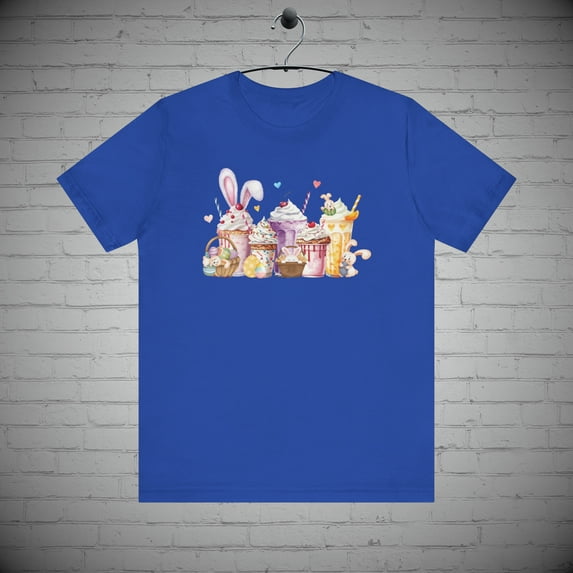 Easter Graphic Milkshake T-Shirt, Easter Egg Bunny Shirt, Spring Easter tee