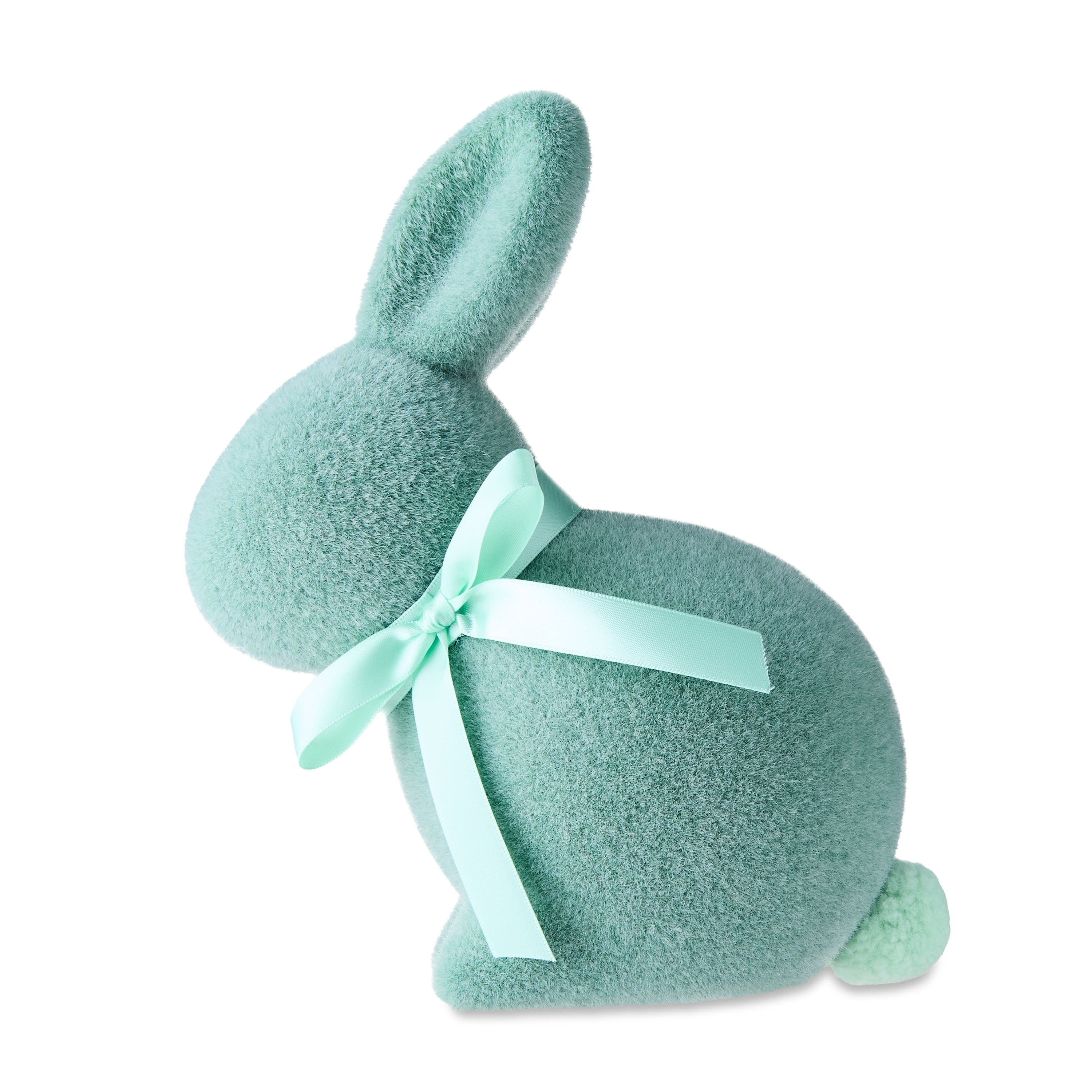 Easter Green Flocked Bunny Decor, 9 in, by Way To Celebrate