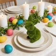 thumbnail image 1 of Easter Green Flocked Bunny Decoration,Artificial Moss Resin Rabbit Figurines Spring Decor,Plush Rabbit Easter Decoration,Party Gifts,Baking Table and Home Decoration, 1 of 7