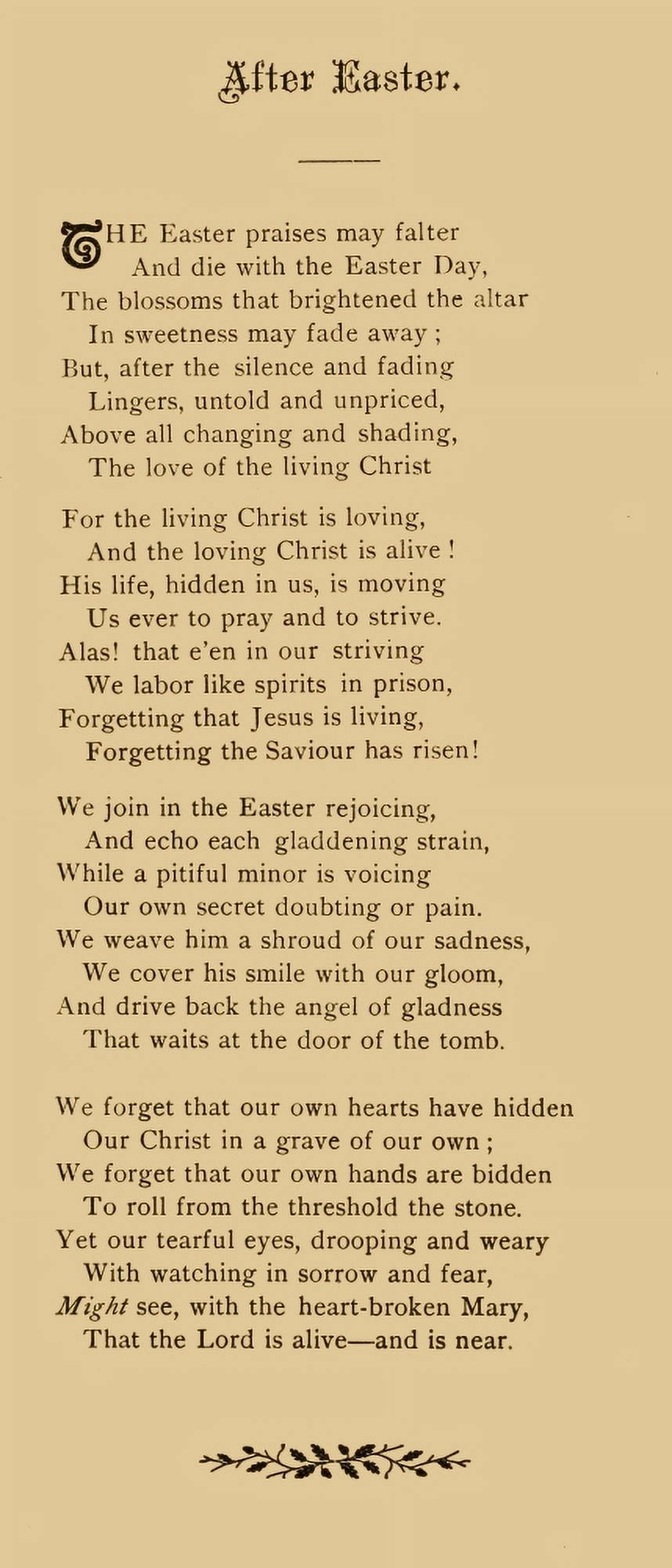 Easter Greeting 1885 After Easter Canvas Art - Mary Lowe Dickinson (24 x 36)