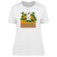 thumbnail image 1 of Easter Greeting  Bunny Carrots T-Shirt Women -Image by Shutterstock, Female Small, 1 of 2