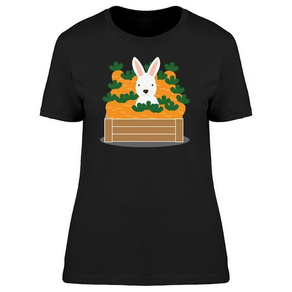 Easter Greeting Bunny Carrots T-Shirt Women -Image by Shutterstock, Female x-Large