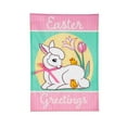 thumbnail image 1 of Easter Greeting Linen Garden Flag, 1 of 2