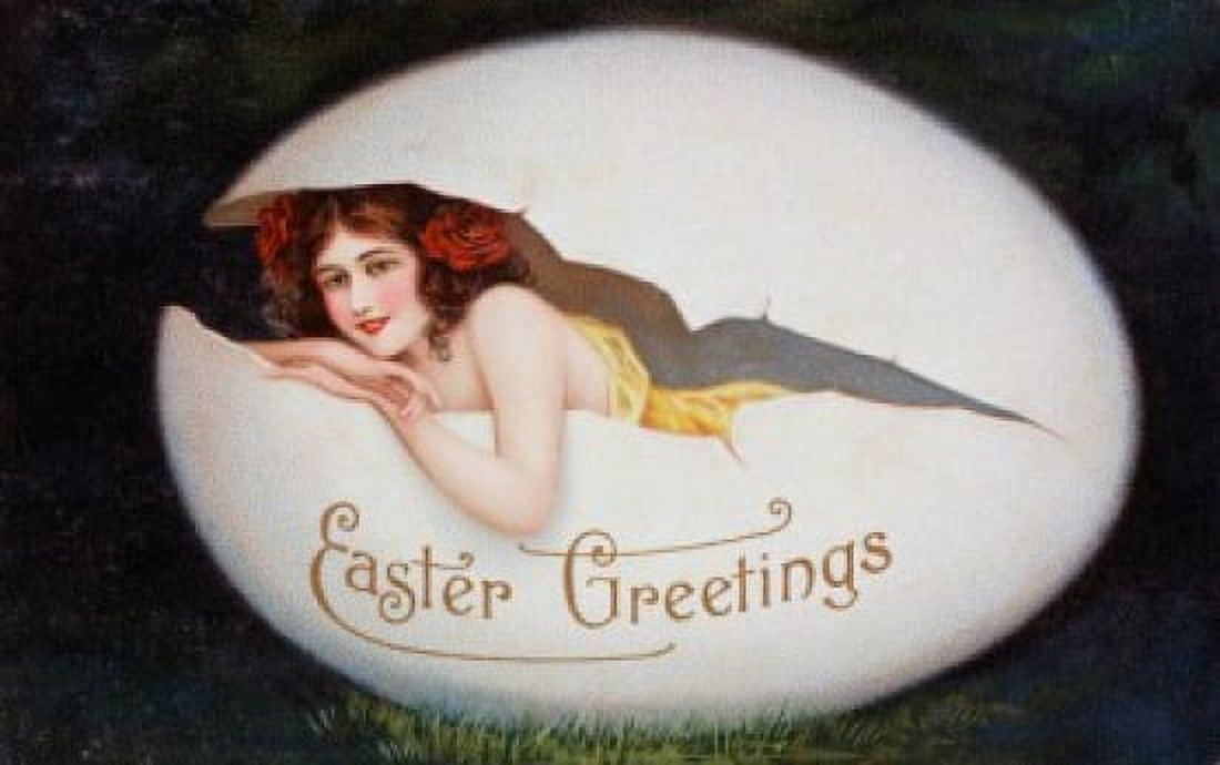 Easter Greetings Nostalgia Cards Canvas Art - (18 x 24)