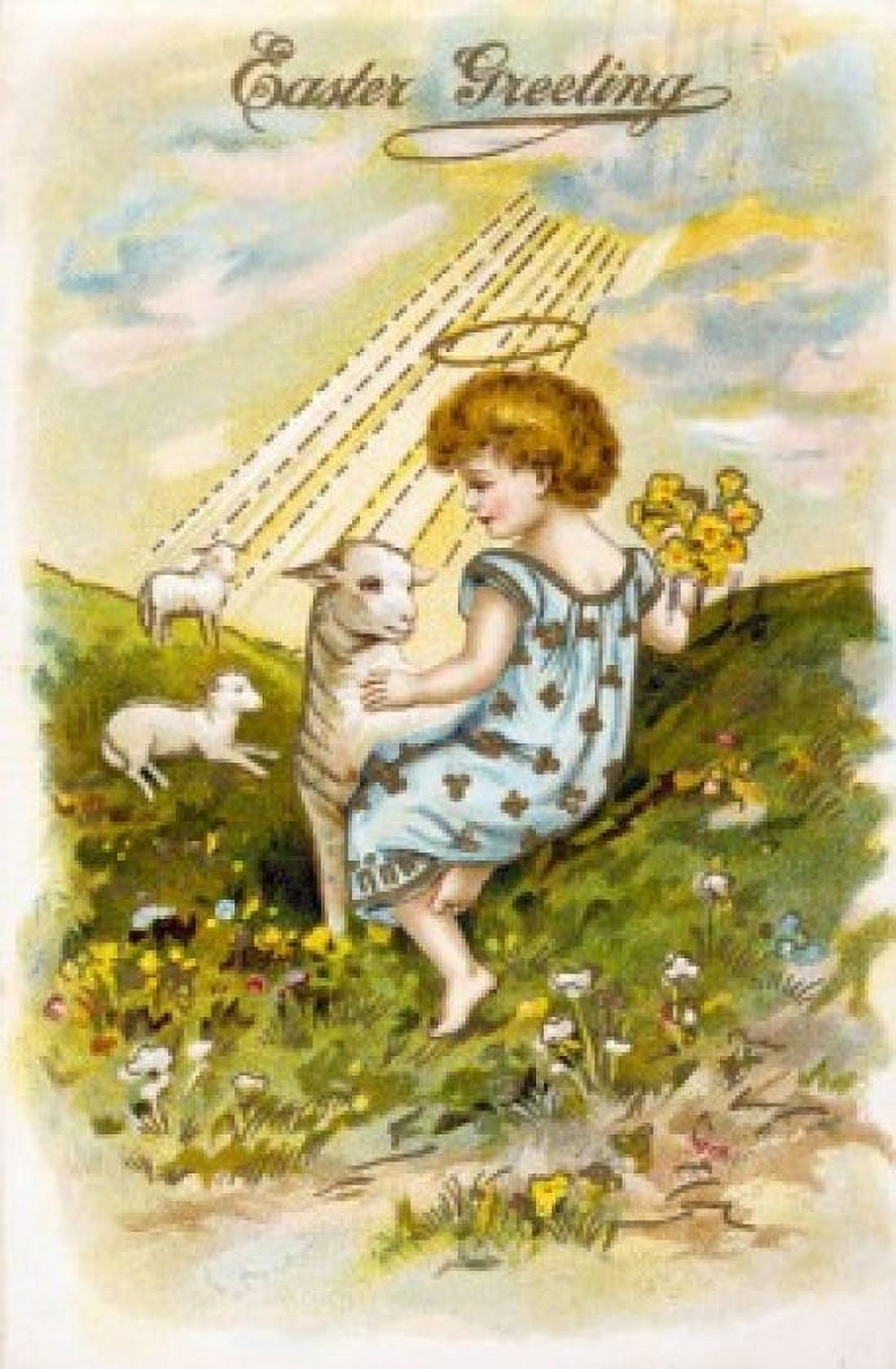 Easter Greetings Nostalgia Cards Canvas Art - (18 x 24)