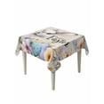 thumbnail image 1 of Easter Grey Bunny Suqare Tablecloth - 54 x 54 Inch, Spring Colorful Eggs Flower Wooden Grain Waterproof & StainResistant Tablecloth, Washable Oil-proof Table Cover for Dining/Party/Wedding/Buffet, 1 of 9