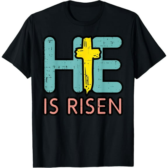 Easter HE Is Risen Jesus Resurrection Christian Youth Kids T-Shirt